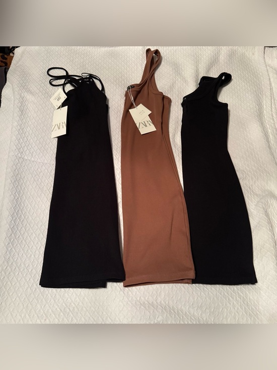 Zara Dresses & Skirts - ZARA Ribbed Midi Dress bundle of 3! — Black & Brown Styles